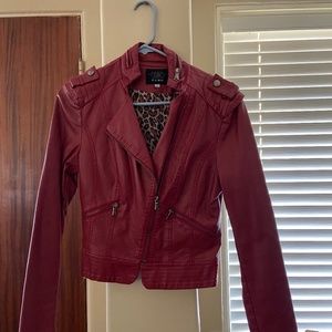 FAUX LEATHER Moda Jacket (red)